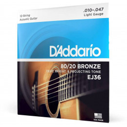 D'Addario EJ36 Bronze 80/20 10-47