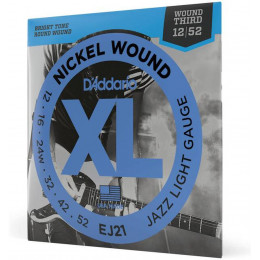 D'Addario EJ21 XL NICKEL WOUND 12-52