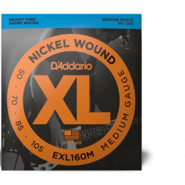 D'Addario EXL160M Nickel Wound 50-105